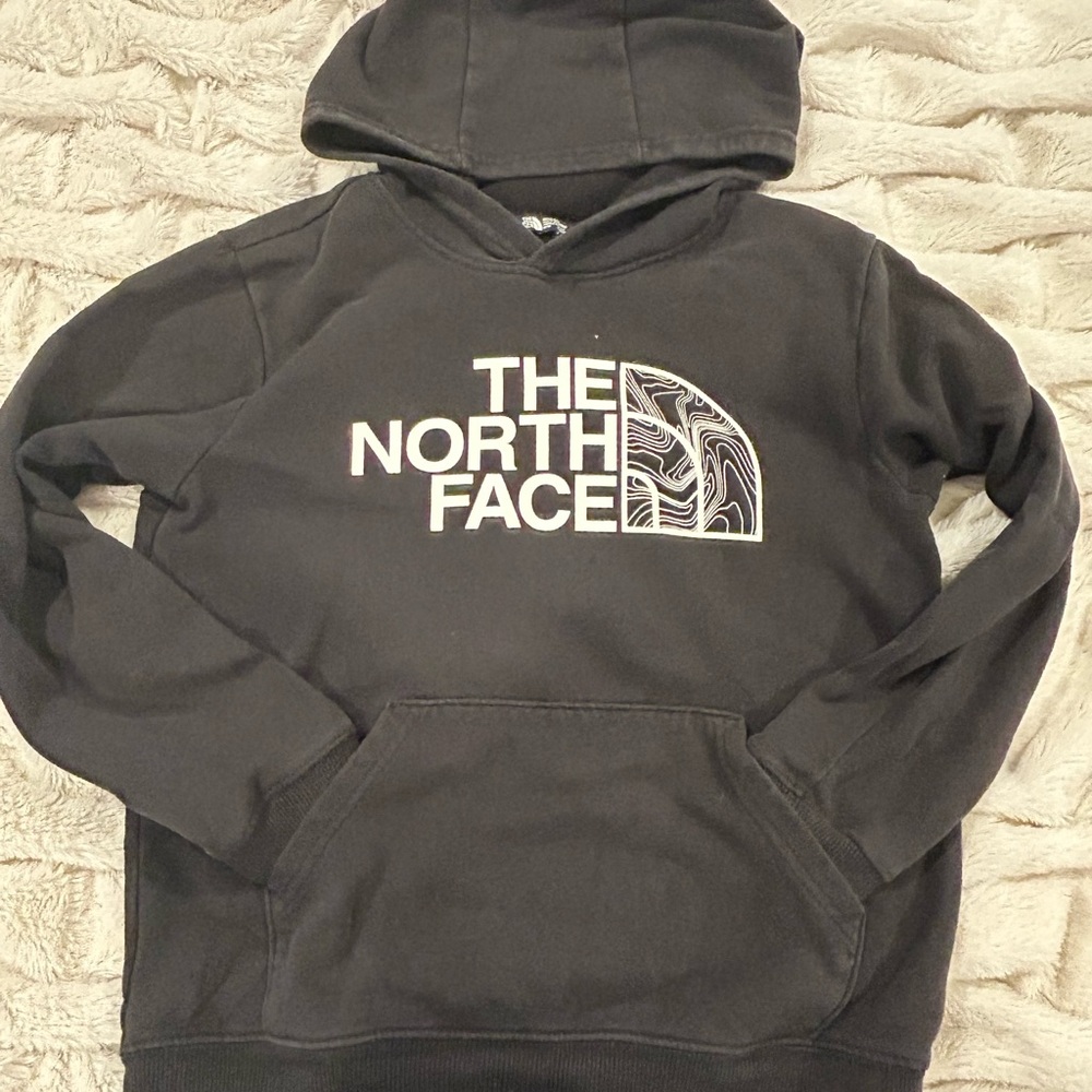 (2)NIKE/NORTH FACE  Kids  Navy and Blue, Black Hoodies